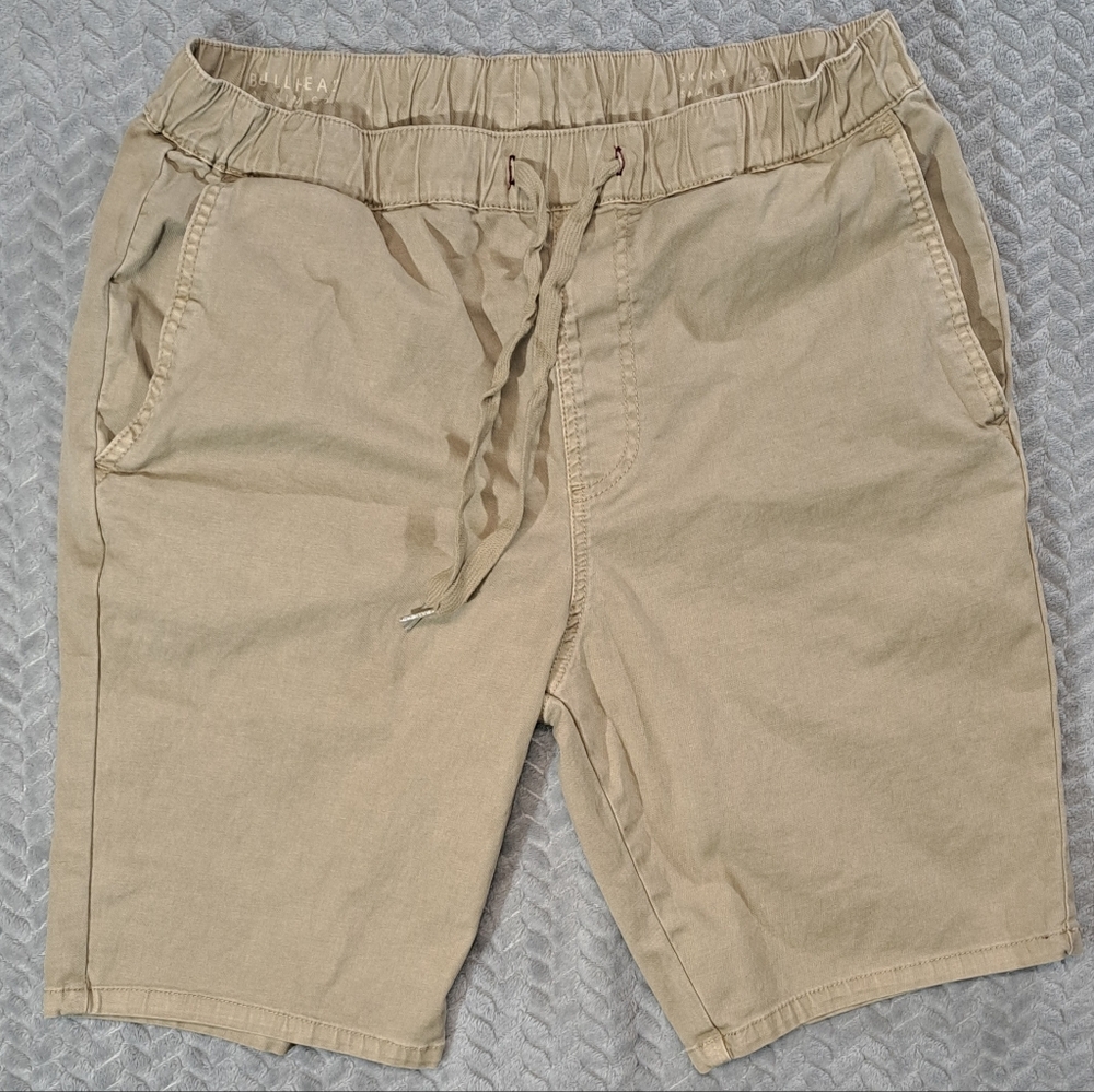 Men's Tan Flat Front Shorts